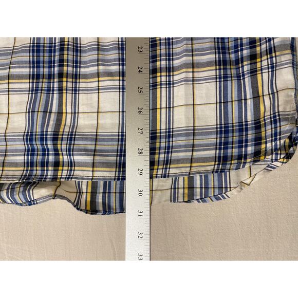 Lauren Ralph Lauren Women's Size Medium Plaid 1/2 Button Down Casual Shirt - Picture 5 of 9
